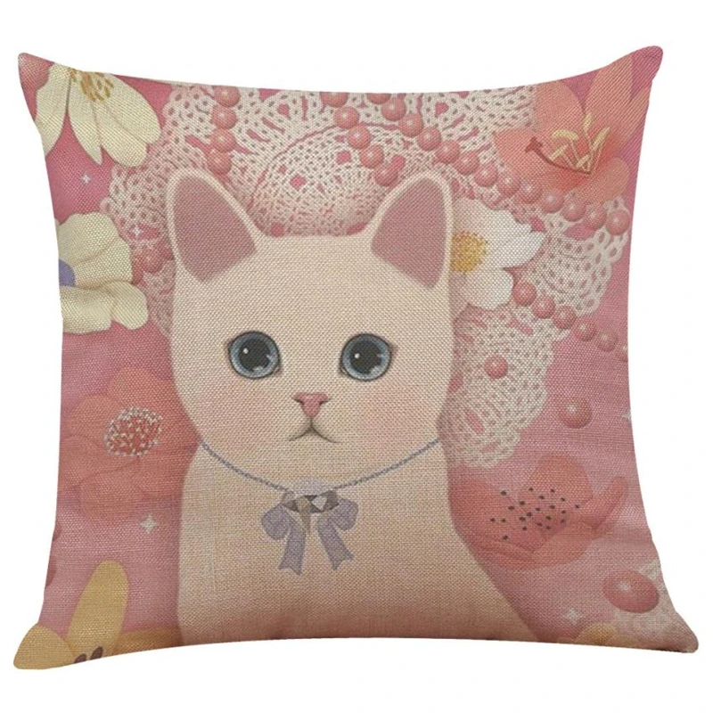 Cute Cat Sofa Bed Home Decoration Festival Pillow Case Cushion Cover13