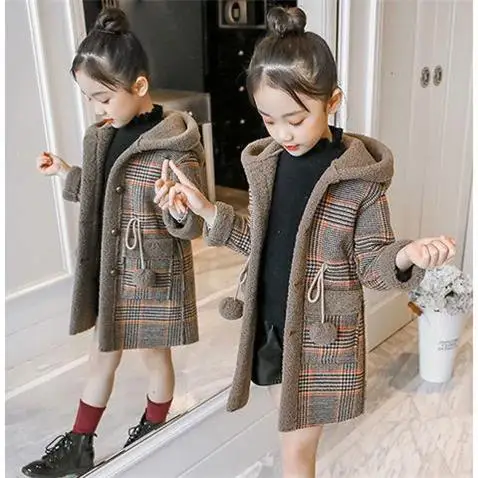 

New Winter Spring Girl Padded Warm Fashion Woolen Coat Coat