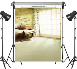 Полиэстер солнечный окна белый рояль пользовательские моющийся без складок фон фотостудия Опора фотографического бесшовные