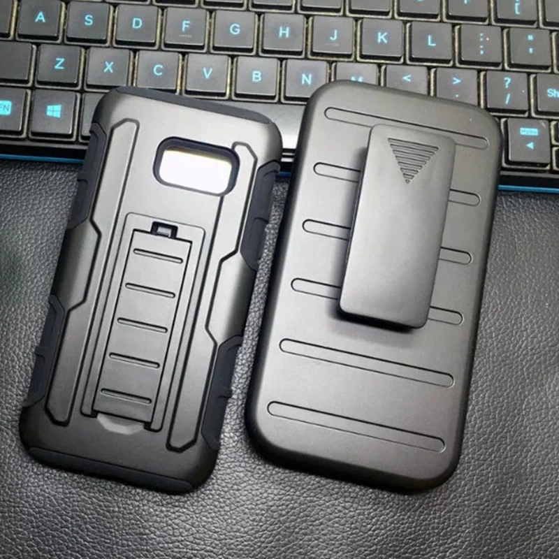 Rugged Belt Clip Holster Cover Hard Armor Case For Samsung Galaxy