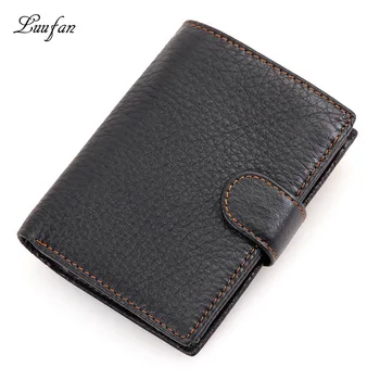

Men Genuine leather Pocket Wallet 3 layer Card Holder Coin Wallet Real Leather Short Purse Unisex Cowhide leather coin purse