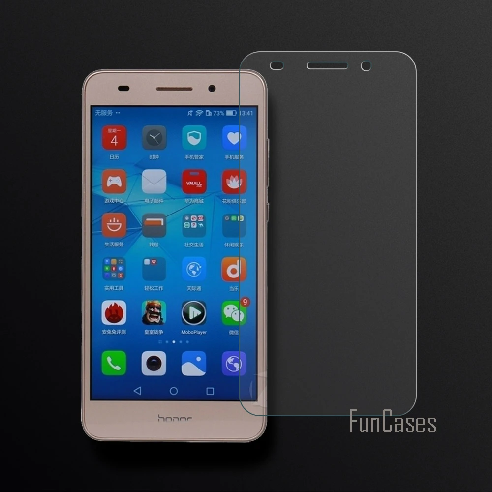 Экран протектор для Huawei Honor 5A/Y6II Y6 2/Холли 3 Закаленное Стекло 5A 2.5D изогнутый край