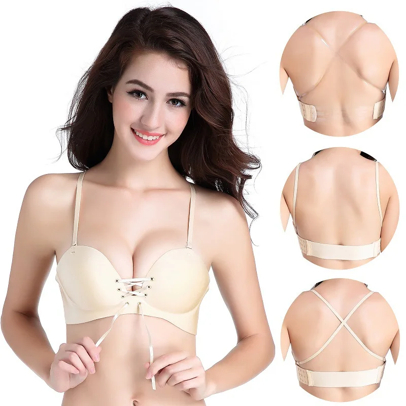 Sexy Push Up Bra Gather Chest Support Bra Big Size Invisible Strapless