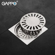GAPPO стоки из нержавеющей стали квадратный пол покрытие анти-запах душ Слив Фильтр ванная комната отходов стоки воды стоки Ванна Пробка