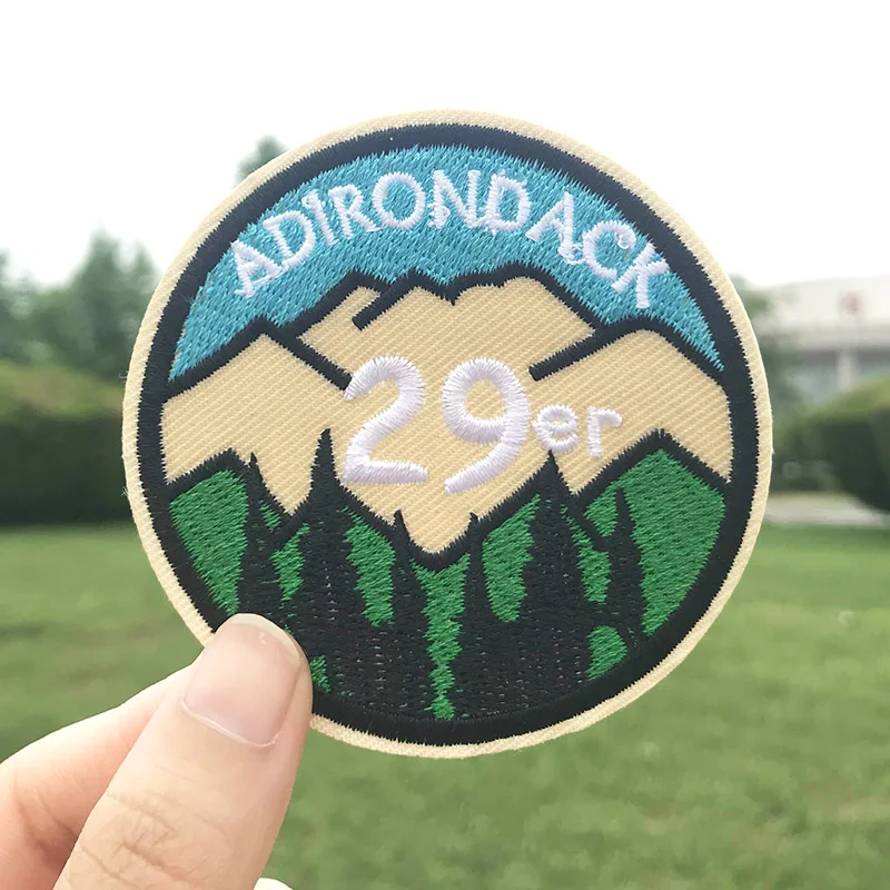 Круглая нашивка Prajna Mountain с вышивкой в виде неба патчи для одежды утюгом значок