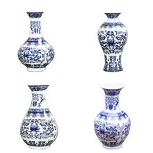 1 шт. домашний декор керамические вазы для цветов настенные традиционные китайские синие и белые фарфоровые вазы расписные керамические вазы для цветов