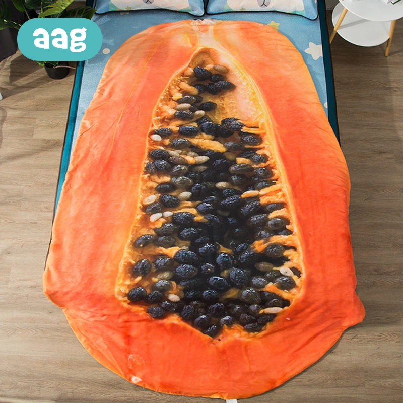 

AAG Baby Air Conditioning 3D Quilt Cute Printing Fruit Child Summer Cool Quilt Comfortable Kids Bed Sofa Quilts Throw Blanket 40
