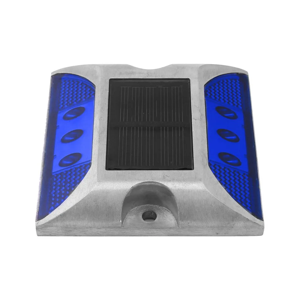 

Aluminum Waterproof LED Solar Powered Road Stud Light Reflective Ground Light Path Deck Dock Warning Light 5 colors 105*105*24