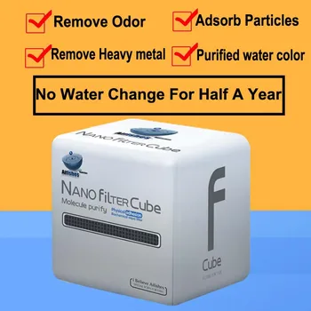 

NuoNuoWell Nano Filter Cube Aquarium Water Purification Fish Tank Bottom Filteration Bacteria Cultivation Free Water Change