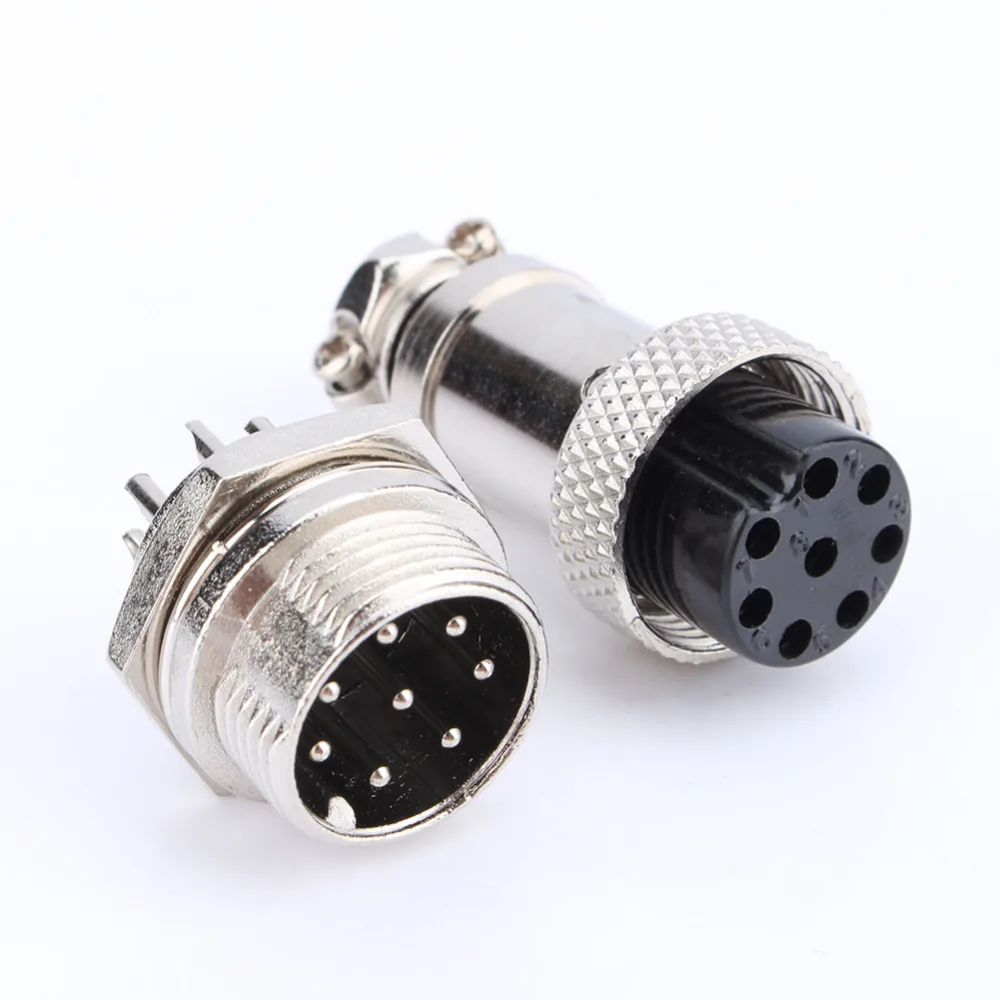 

M16 16mm 8Pin Screw Type Electrical Aviation Plug Socket Connector