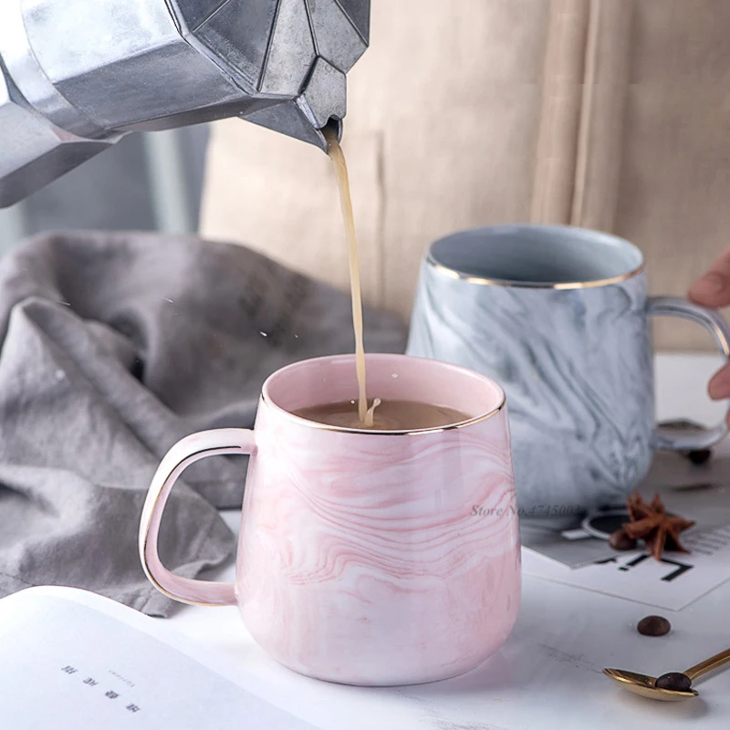 Кофейная кружка мраморная кофейная чашка Caneca керамические кружки для пар Canecas фарфор 350 мл большой молочный Кофе Чай Личный офис чашки Мода