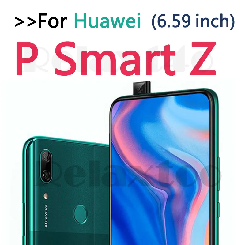 P smart 9D полностью проклеенное закаленное стекло для huawei p smart Защитное стекло для huawei huawey psmart z psmartz пленка 9h - Цвет: p smart z