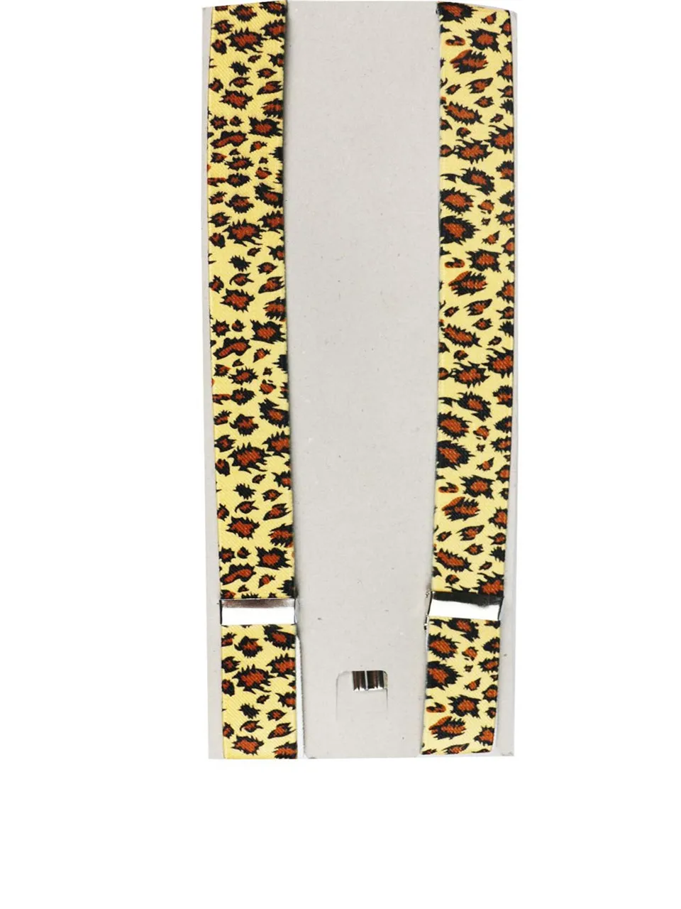 Женский желтый Леопардовый принт Y-Back Регулируемый эластичный бандаж 2,5 см широкие подтяжки аксессуары для одежды