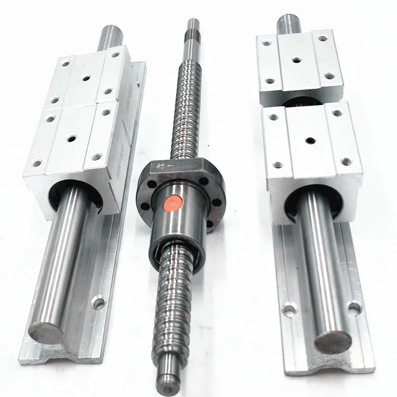 2 шт. SBR16 1500mm линейная направляющая с 4 линейными блоками SBR16UU для ЧПУ + 1 шариковый