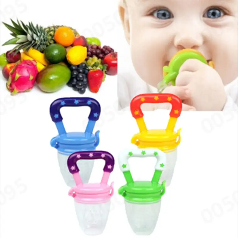 

Baby Pacifier Safety Silicone Toddlers Teether Vegetable Fruit Teething Toy Ring Chewable Soother Eat Fruit food supplement @35