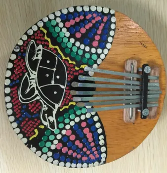 

Kalimba Thumb Piano 7 Keys Tunable Coconut Shell Painted Musical Instrument