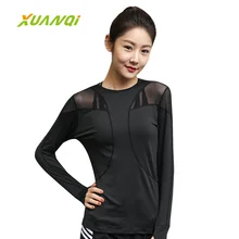 Женская эластичная куртка, футболка с длинными рукавами, облегающая одежда, нескользящее черное спортивное пальто