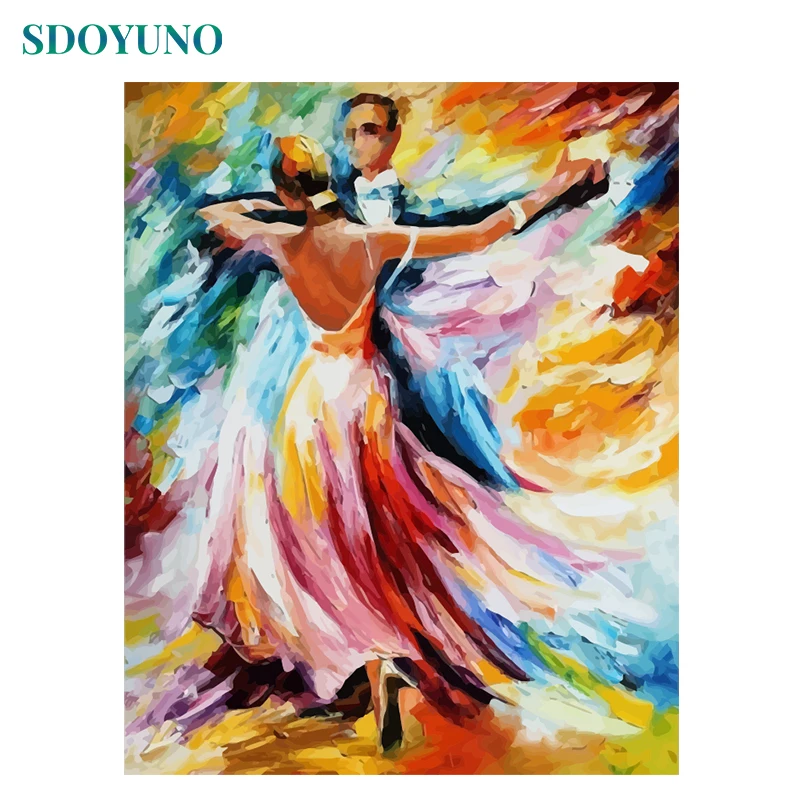 

SDOYUNO Frame Diy Painting By Numbers Dancer Acrylic Paint By Numbers Kit Canvas Painting Wall Art Picture For Home Decors Gift