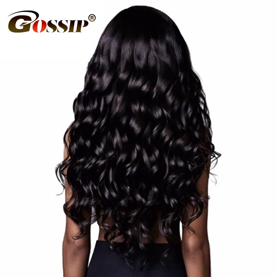 Gossip 150Density 360 Lace Frontal Wig Brazilian Body Wave Human Hair Wigs for Black Women Pre Plucked Lace Frontal wig Non Remy body-wave-with-frontal