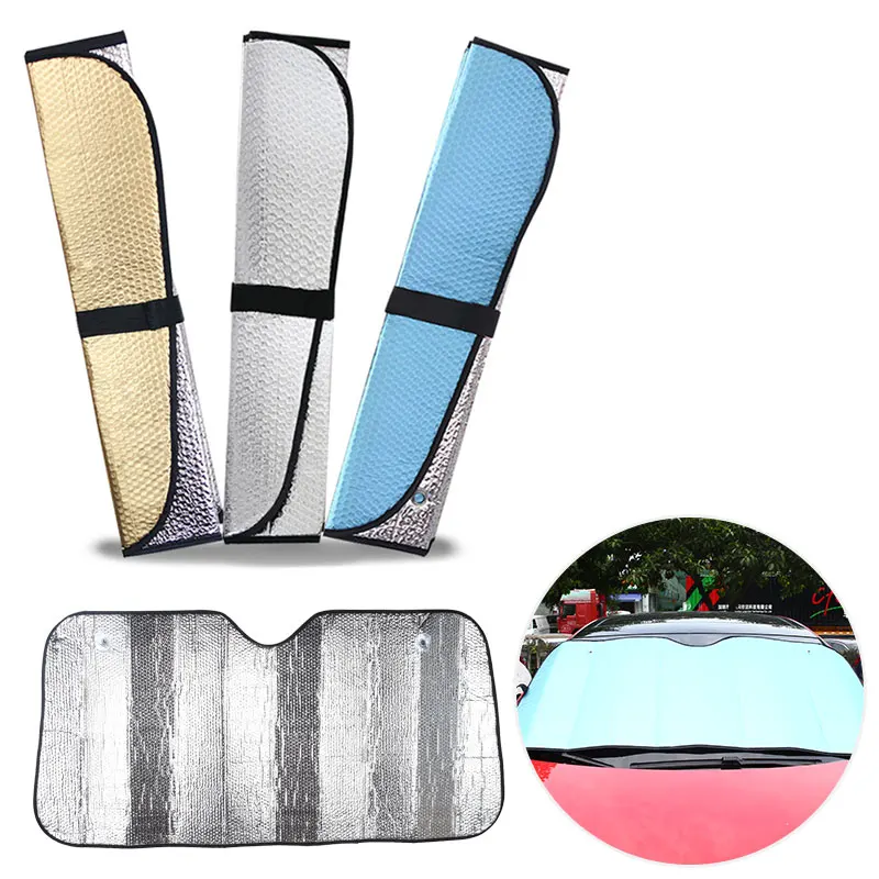 Vehemo 145*70cm Retractable Windshield Sunshade Auto Sun Visor Solar