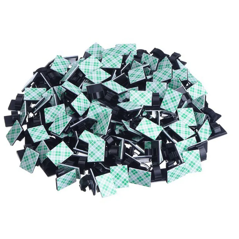 

20pcs Adhesive Car Cable Clips Cable Winder Drop Wire Tie Fixer Holder Cord Organizer Management Desk Cable Tie Clamps