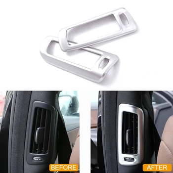 

JEAZEA 2PCS ABS Chrome B Pillar Air Conditining Outlet Frame Trim Cover For Mercedes Benz S Class 2014 2015 2016 2017 2018 2019