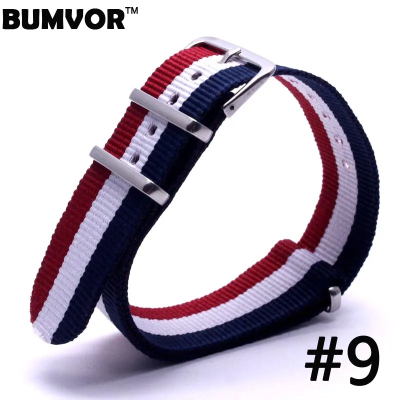 BUMVOR Code46-67,, 1 шт., 20 мм, ремешок для часов,, часы для мужчин, нейлоновый ремешок Nato, 20 мм, ремешок для часов, водонепроницаемый ремешок для часов