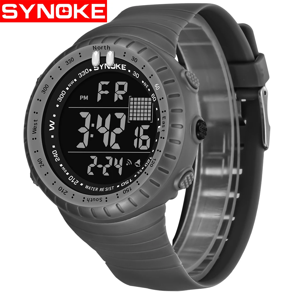 SYNOKE 9648 Waterproof Sports Men's Multi-function Outdoor Electronic Watch LED Fashion Male Students Big Screen | Наручные часы