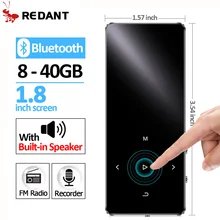 MP4 плеер с bluetooth металлический mp3 mp4 музыкальный плеер портативный MP4 медиа тонкий с 1,8 дюймовыми сенсорными клавишами fm-радио видео Hifi MP 4