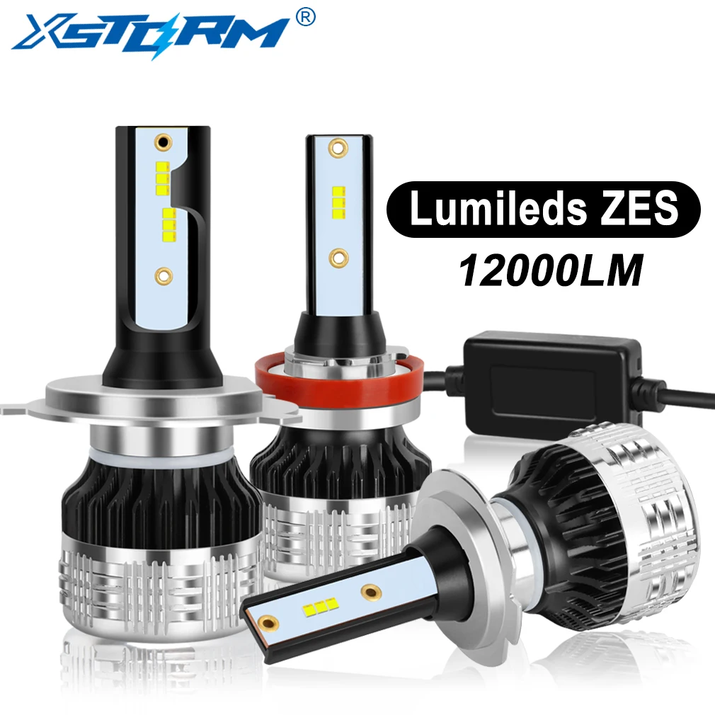 2 шт. H4 H7 Led H1 H11 H8 H3 HB4 HB3 H27 Led с Lumileds ZES чипы Canbus автомобильные фары лампы 80 Вт 12000LM автомобильные лампы