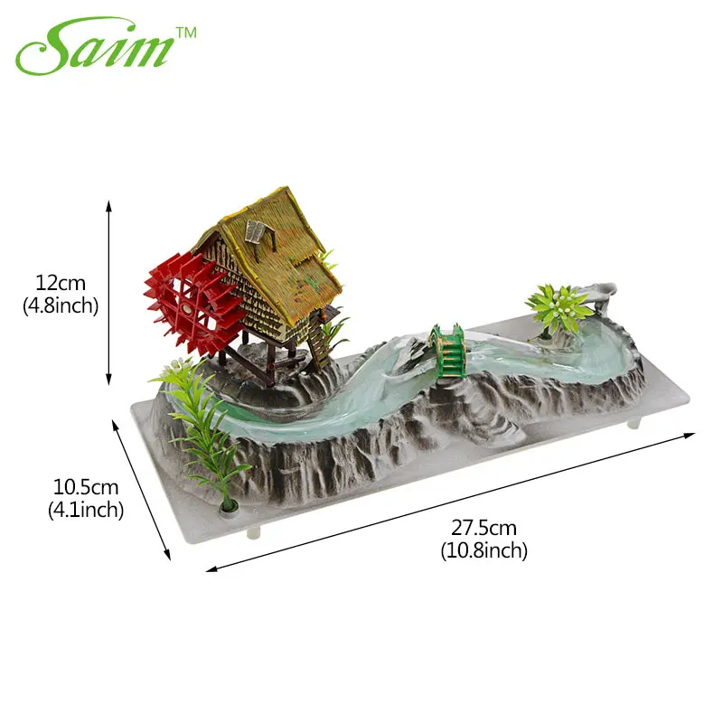 Saim украшения для аквариума живое действие ветряная мельница павильон вид на горы украшения в форме пещеры Декор для аквариума аксессуары для аквариума