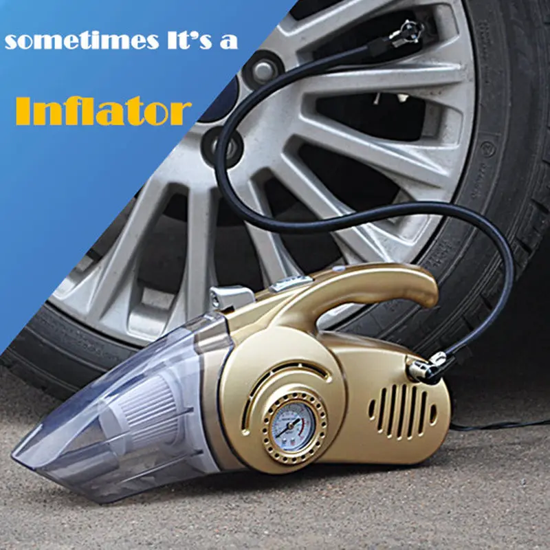 Многофункциональный 12 в 100 Вт автомобильный пылесос с светодиодный и надувной HEPA фильтр ручные Чистящие Инструменты Мини-пылесос для автомобиля