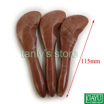 

Gift guasha chart! Good quality! Natural red bian stone Massage Tool Guasha Beauty kit (spoon shape) 2pieces/lot
