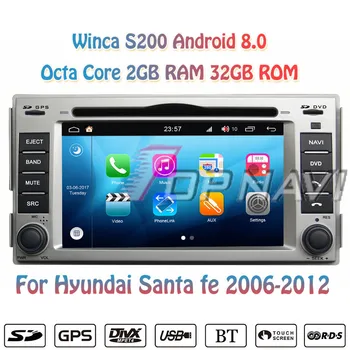 

Topnavi Octa Core S200 Android 8.0 Car DVD Multimedia Player for Hyundai Santa fe Radio Stereo 2DIN GPS Navigation In Dash Wifi