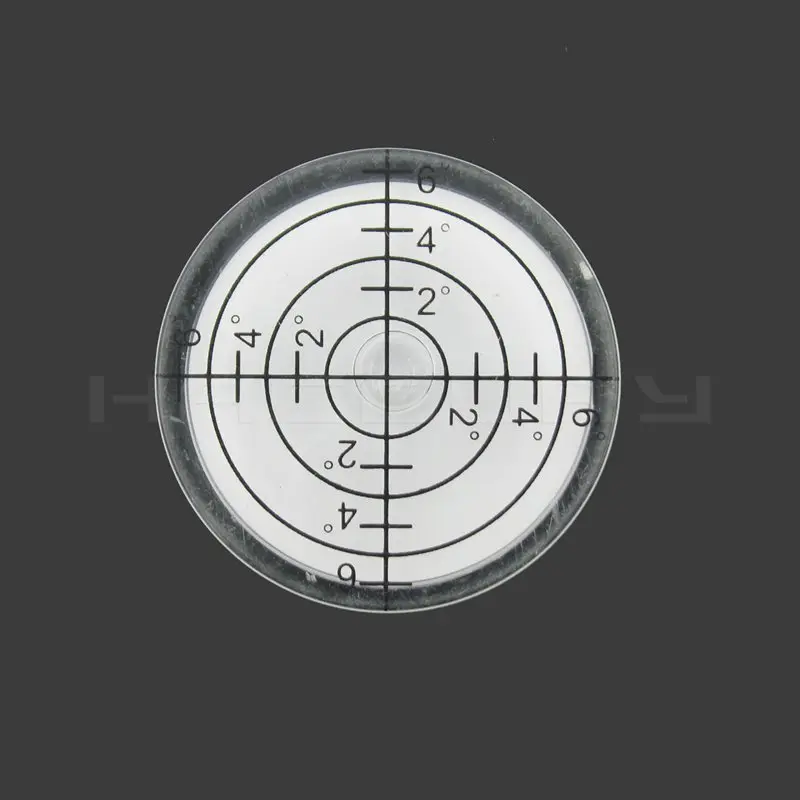 

HACCURY White Color Plastic Bullseye Bubble level wiht ticks Round Level Bubble Accessories for measuring instrument