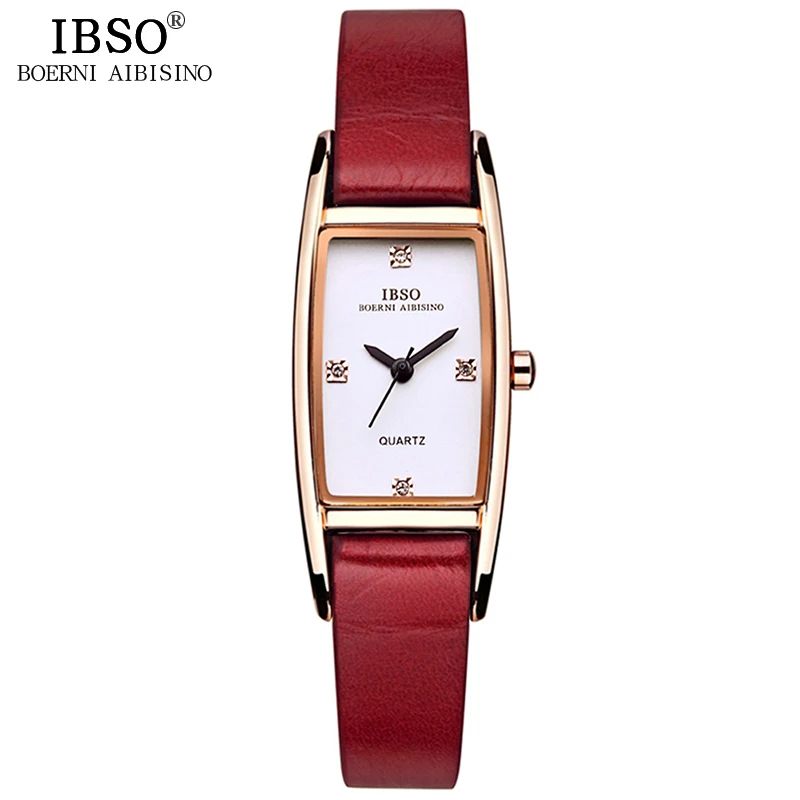 IBSO Women Watches 2018 Genuine Leather Strap Woman Watch Fashion Top Quality Ladies Watch Party Waterproof Montre femme