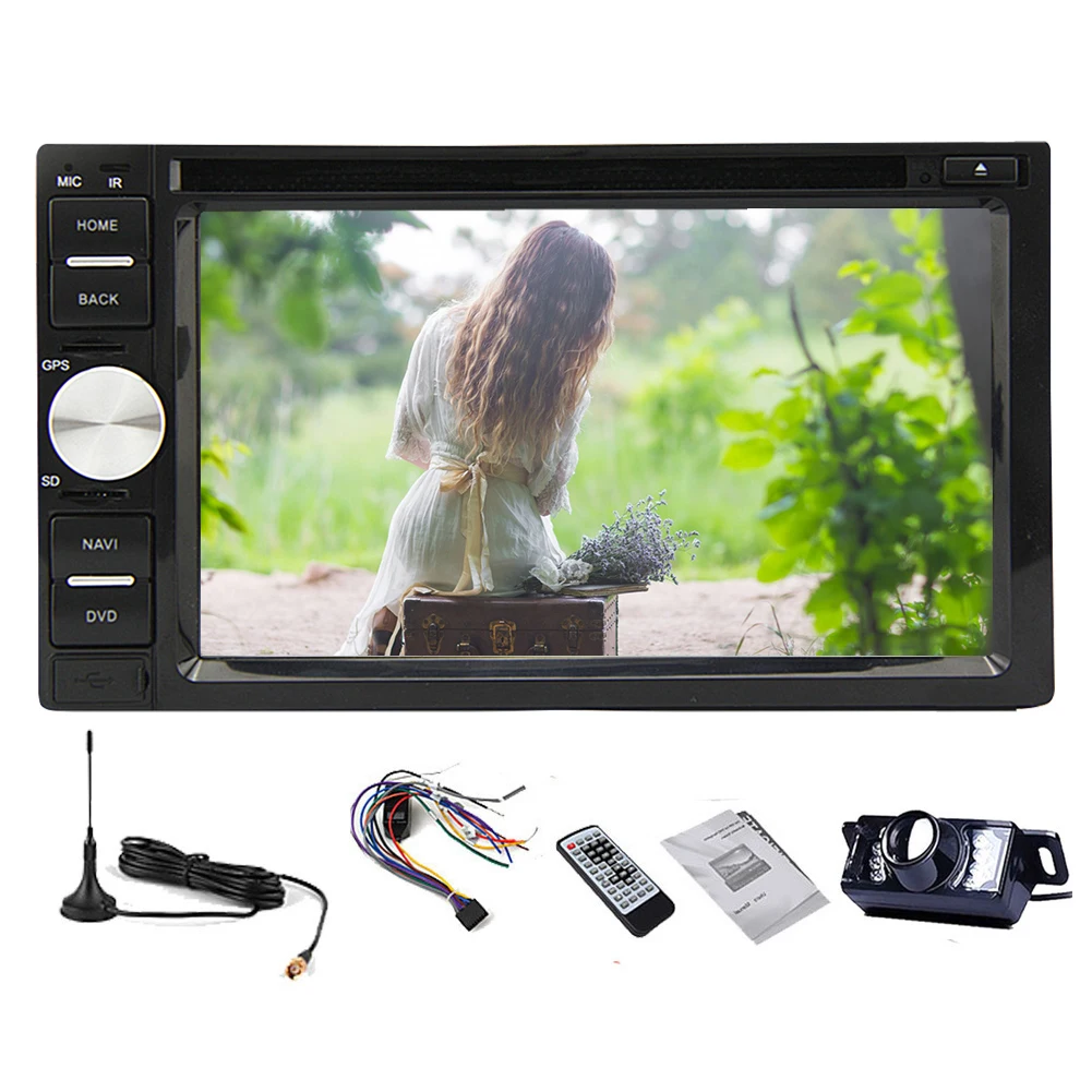 Best MP4 GPS Map Car DVD EQ In Deck TV Sub Stereo PC Auto Radio Video Logo AMP FM AM MP3 Autoradio iPod CD USB System 1