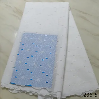 

High Quality Swiss Voile Laces Switzerland Cotton African Dry Cotton Lace Fabric Hollow Out Nigerian Voile Lace 5Yards 236