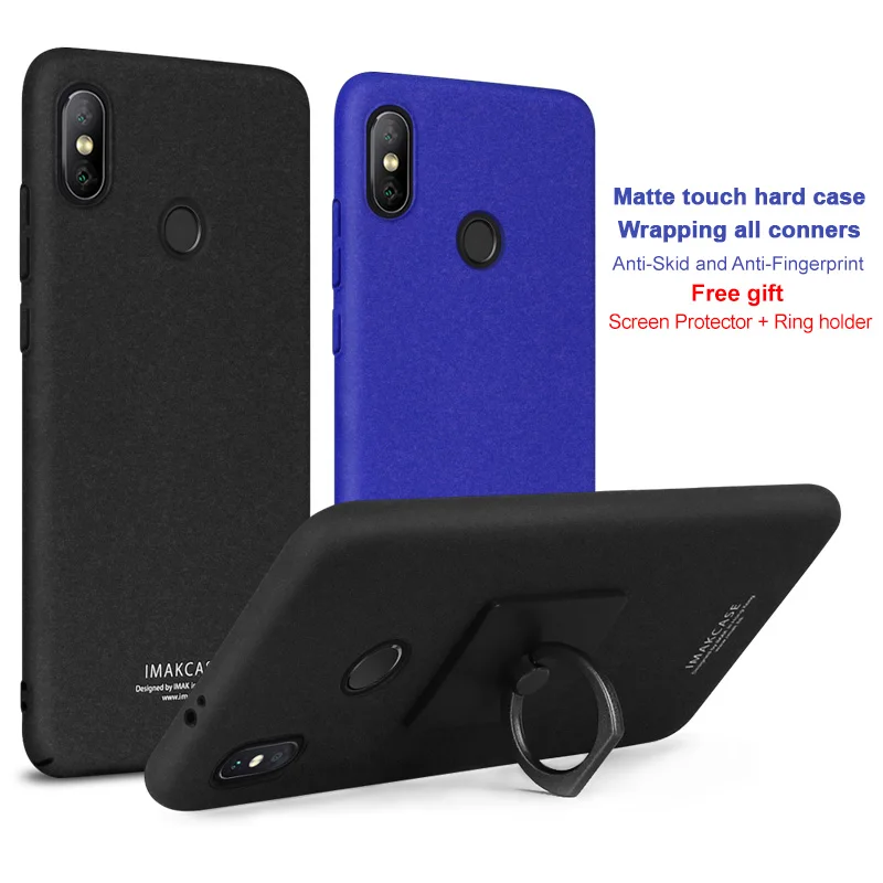 IMAK кольцо держатель смартфон матовый ковбойский чехол для Xiaomi Redmi Note 5 Pro