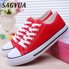 Lady Preppy Style New 2017 Spring Autumn All Seasons Canvas Breathable Lace up Youth Women Casual Shoes Low Flat Zapatillas G112