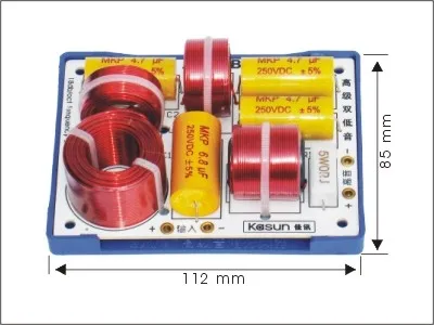 2pcs KASUN AS-63C двойной бас Hi-Fi динамик кроссовер с делителем частоты фильтры