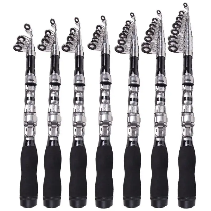 

1.0M 1.2M 1.5M 1.7M 1.9M 2.1M 2.3M Portable Telescopic Fishing Rod Carbon Fishing Pole Travel Sea Fishing Spinning Rod Tackle