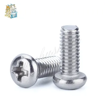 

Hot 50Pcs M2 M2.5 M3 M4 ISO7045 DIN7985 GB818 304 Stainless Steel Cross Recessed Pan Head Screws Phillips Screws