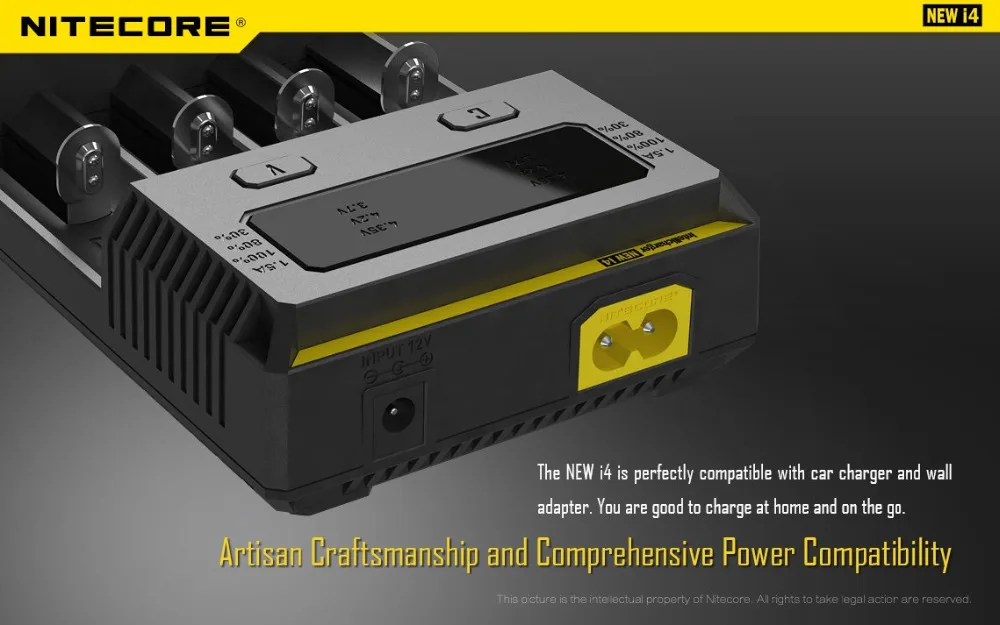 Nitecore i8 Новое i4 i2 интеллектуальное зарядное устройство 8 слотов всего 4A выход смарт-зарядное устройство для Li-Ion 18650 16340 10440 AA AAA 14500 26650