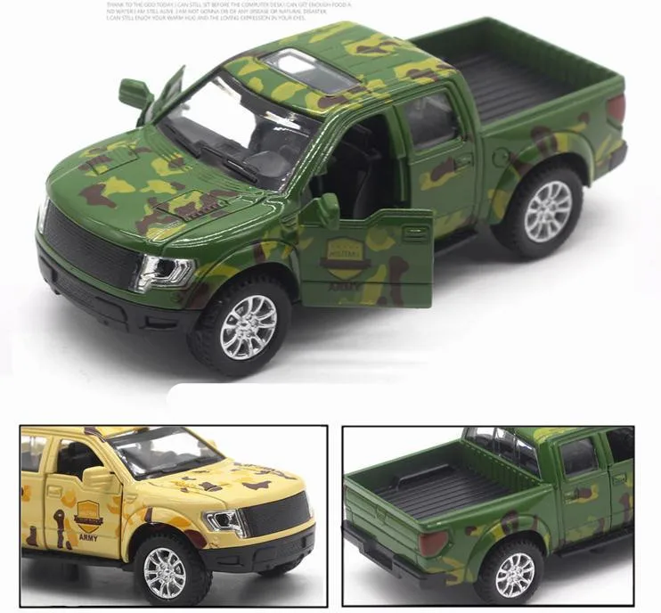 

1:36 Alloy Pull Back Car Model High Simulation Tundra Pickup Toy Vehicles Metal Castings Music & Flash Free Shipping