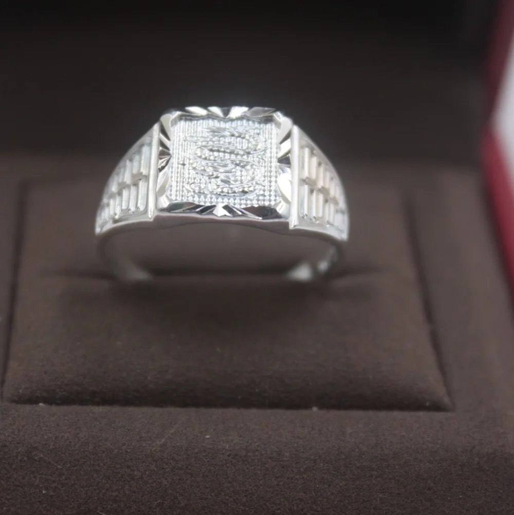 Модное чистое серебряное кольцо S999, 12 мВт, уникальное квадратное мужское кольцо с драконом, американский размер 5-9, элегантное Модное Новое кольцо