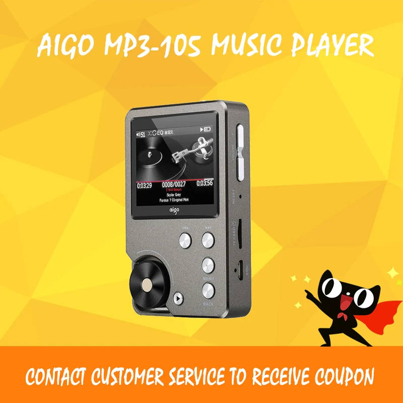 Aigo MP3-105 MP3-плеер dsd dac Портативный hi fi музыкальный плеер без потерь мини спортивный flac плеер