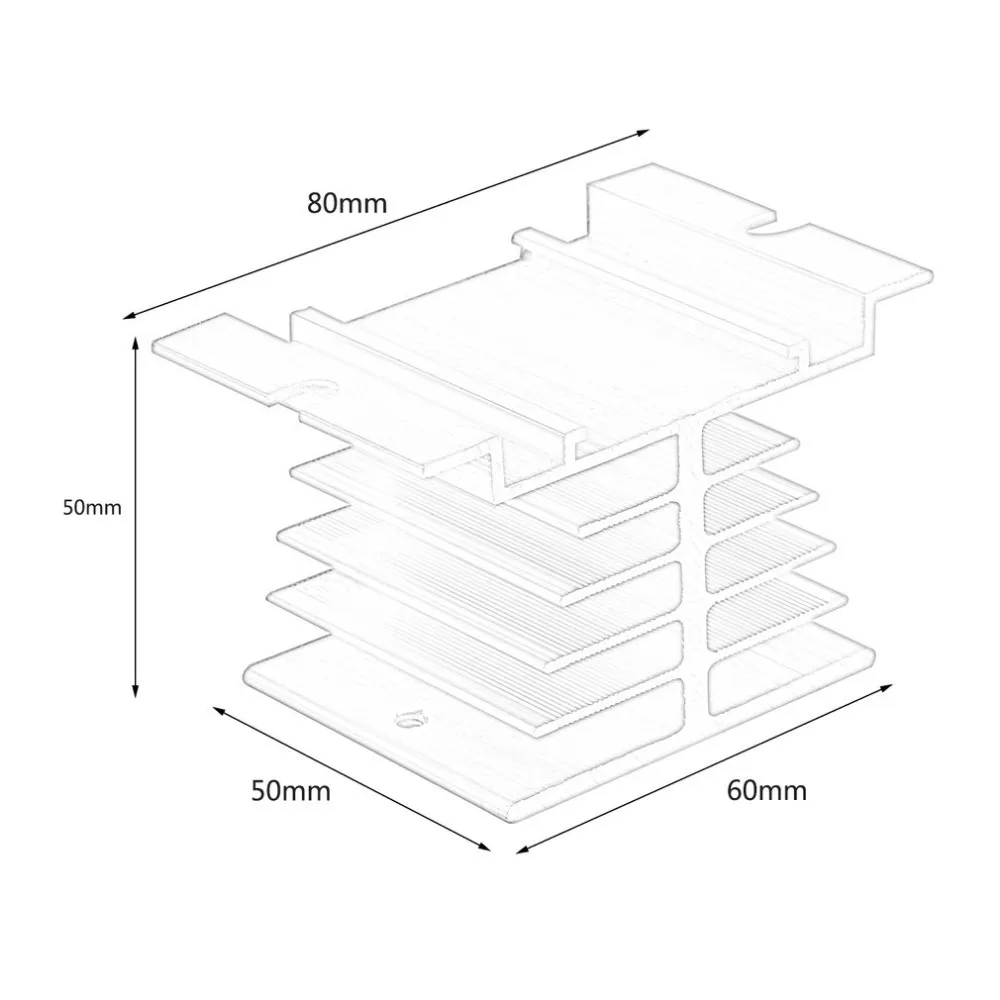 Высокое качество твердотельное реле теплоотвод алюминиевый радиатор для твердотельного реле SSR малый тип теплоотвод