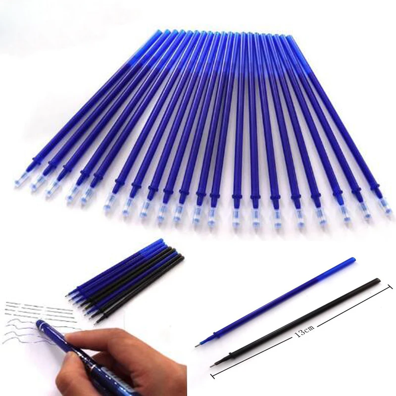 

30pcs/Set Erasable Refill Rod Magic Erasable Pen Refill Office Gel Pen Blue Black red Ink School Stationery Writing Tool Refill