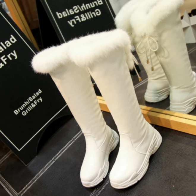 S. Romance/ г. Женские ботинки, большие размеры 34-43, женские зимние сапоги до колена на среднем квадратном каблуке Офисная Женская обувь черного и белого цвета SB185